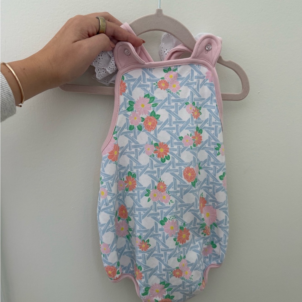 Floral Patterned Kids Romper